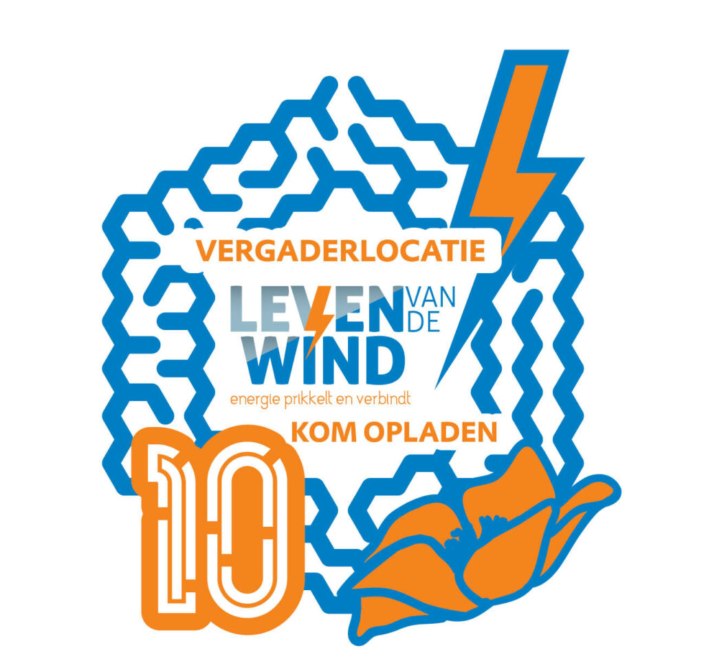 logo 10 jaar vergaderlocatie Leven van de Wind
